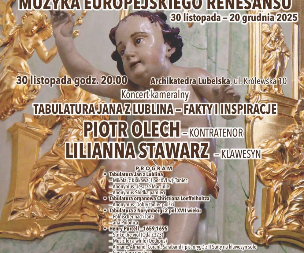 Afisz koncertu Tabulatura Jana z Lublina