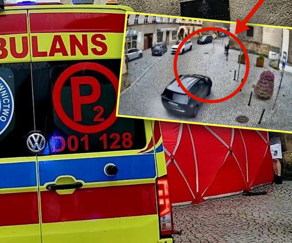 Śmiertelny wypadek w Bardzie. Kamery zarejestrowały, jak toyota wjeżdża w 9-letniego Natana i jego ojca