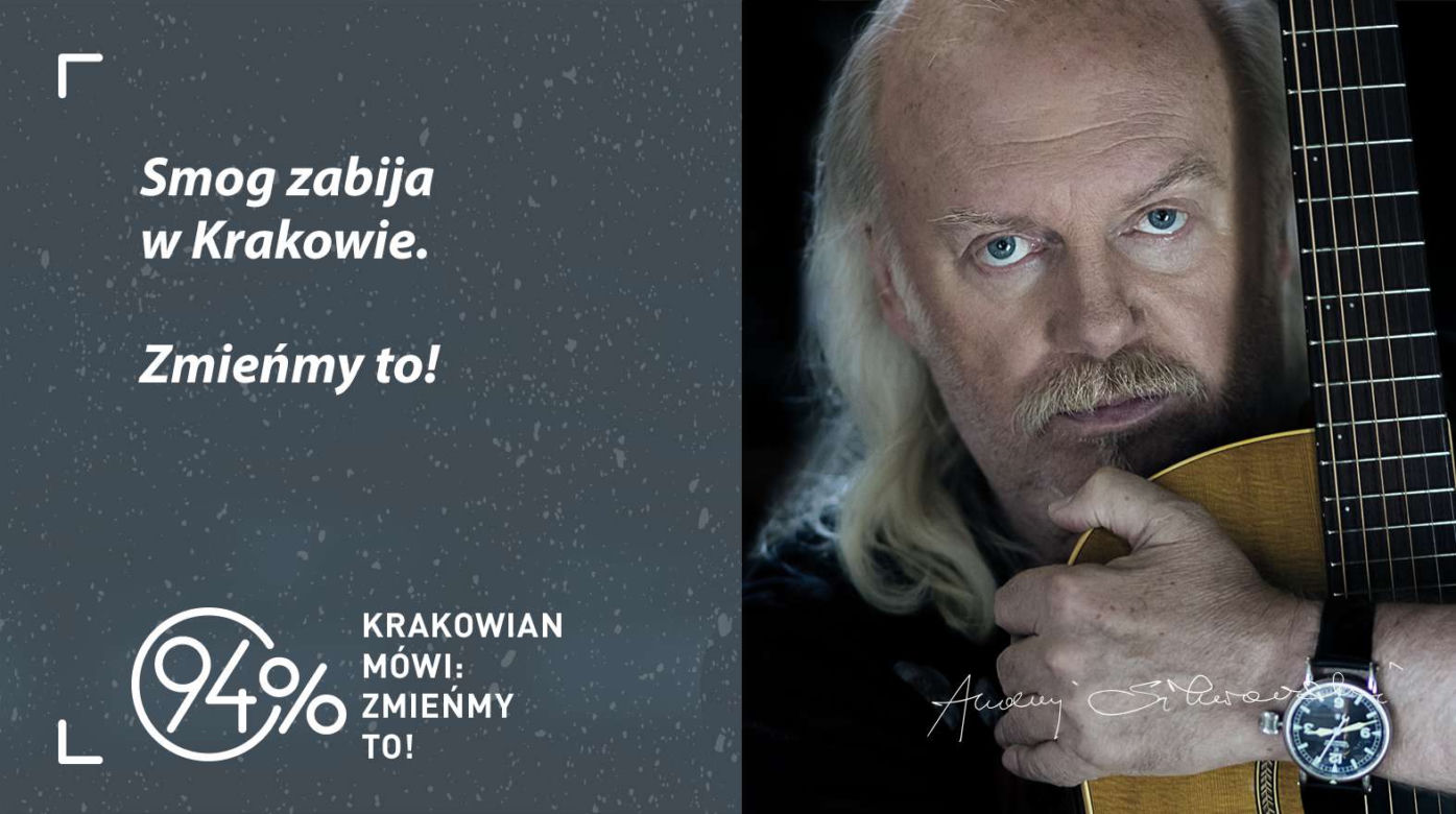 "W Krakowie na Brackiej mieszka smog". Gwiazdy w kampanii "94 procent" [GALERIA]