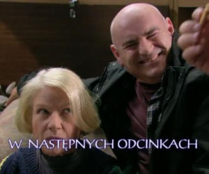 Na Wspólnej po wakacjach 2013. Maria Zięba (Bożena Dykiel), Roman Hoffer (Waldemar Obłoza)