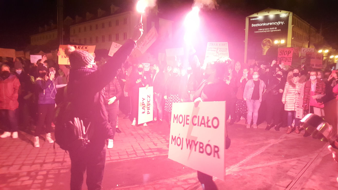 Protest w centrum Bydgoszczy