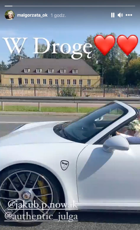 Julia Królikowska pojechała do ślubu Porsche 911 Turbo S Cabriolet