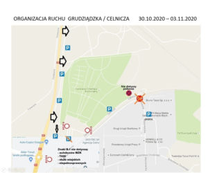 Wszystkich Świętych 2020. Organizacja ruchu w pobliżu cmentarzy w Toruniu