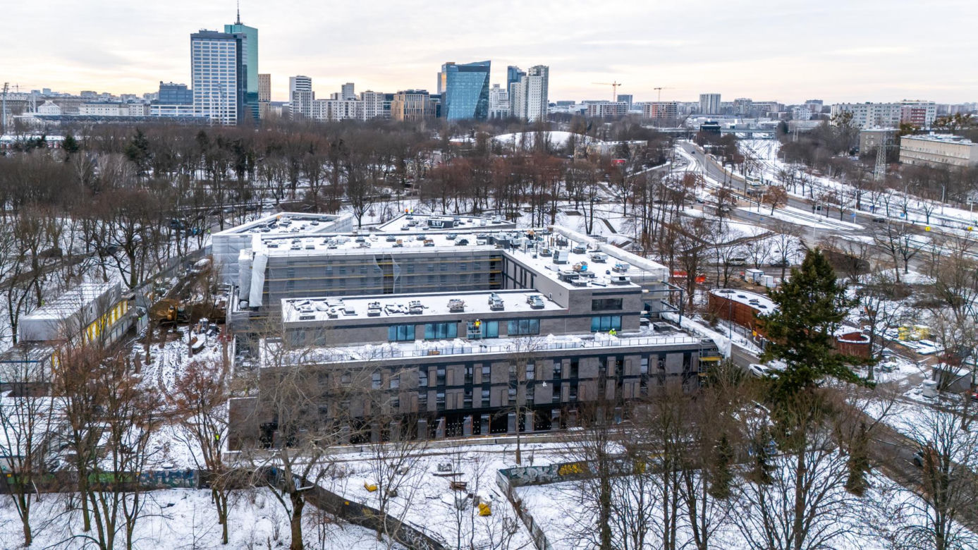 Akademik w Warszawie w budowie