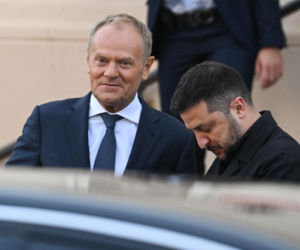 Wołodymyr Zełenski spotkał się z Donaldem Tuskiem