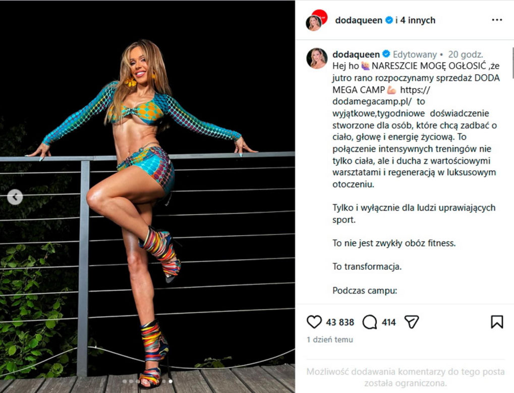 Doda wytrenuje twój brzuszek za 10 000 zł