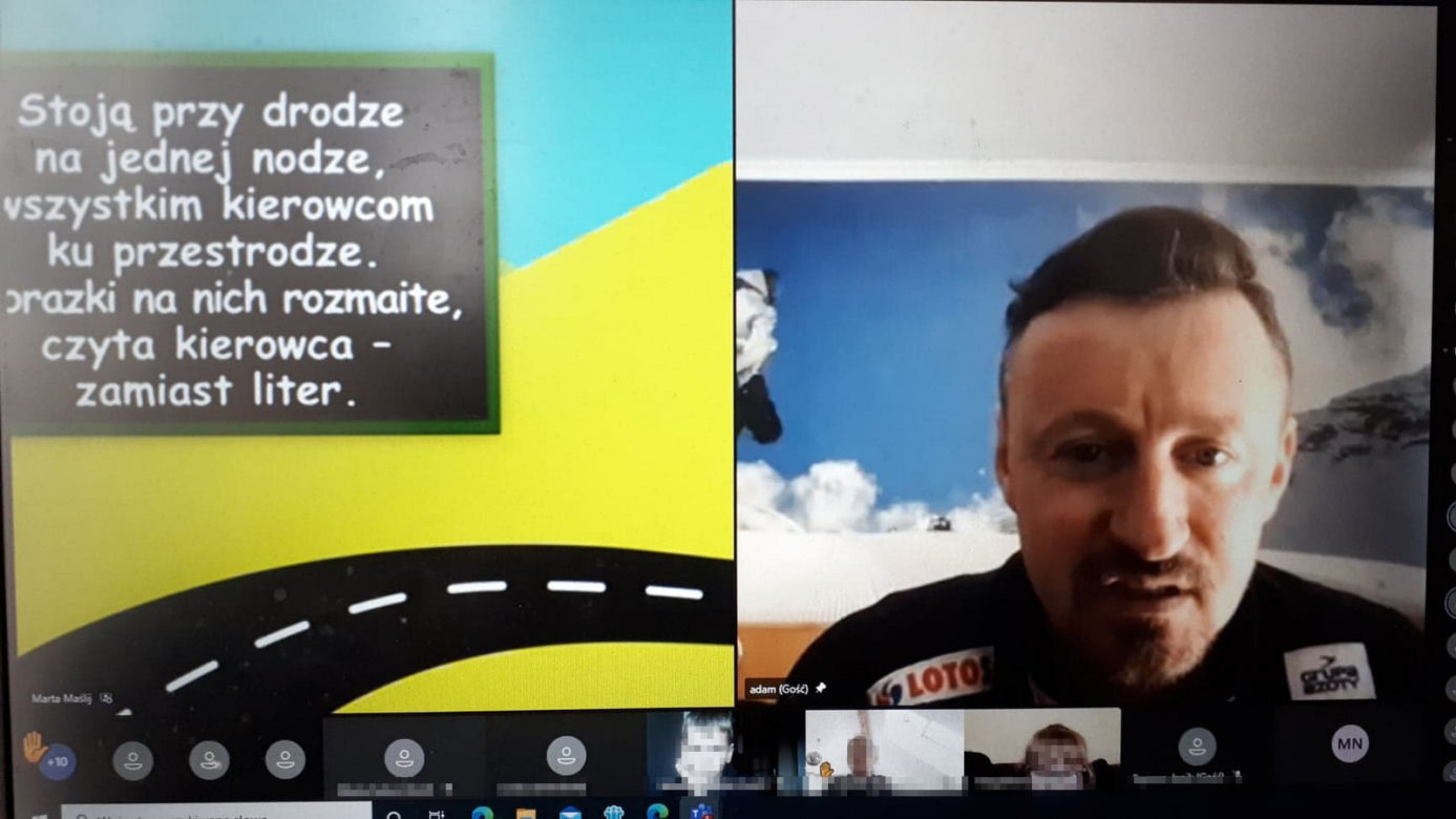 Adam Małysz uczył najmłodszych bezpieczeństwa na drodze