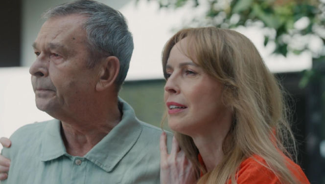 Barwy szczęścia, odcinek 3281. Czesław (Marian Jaskulski), Agnieszka (Katarzyna Tlałka)