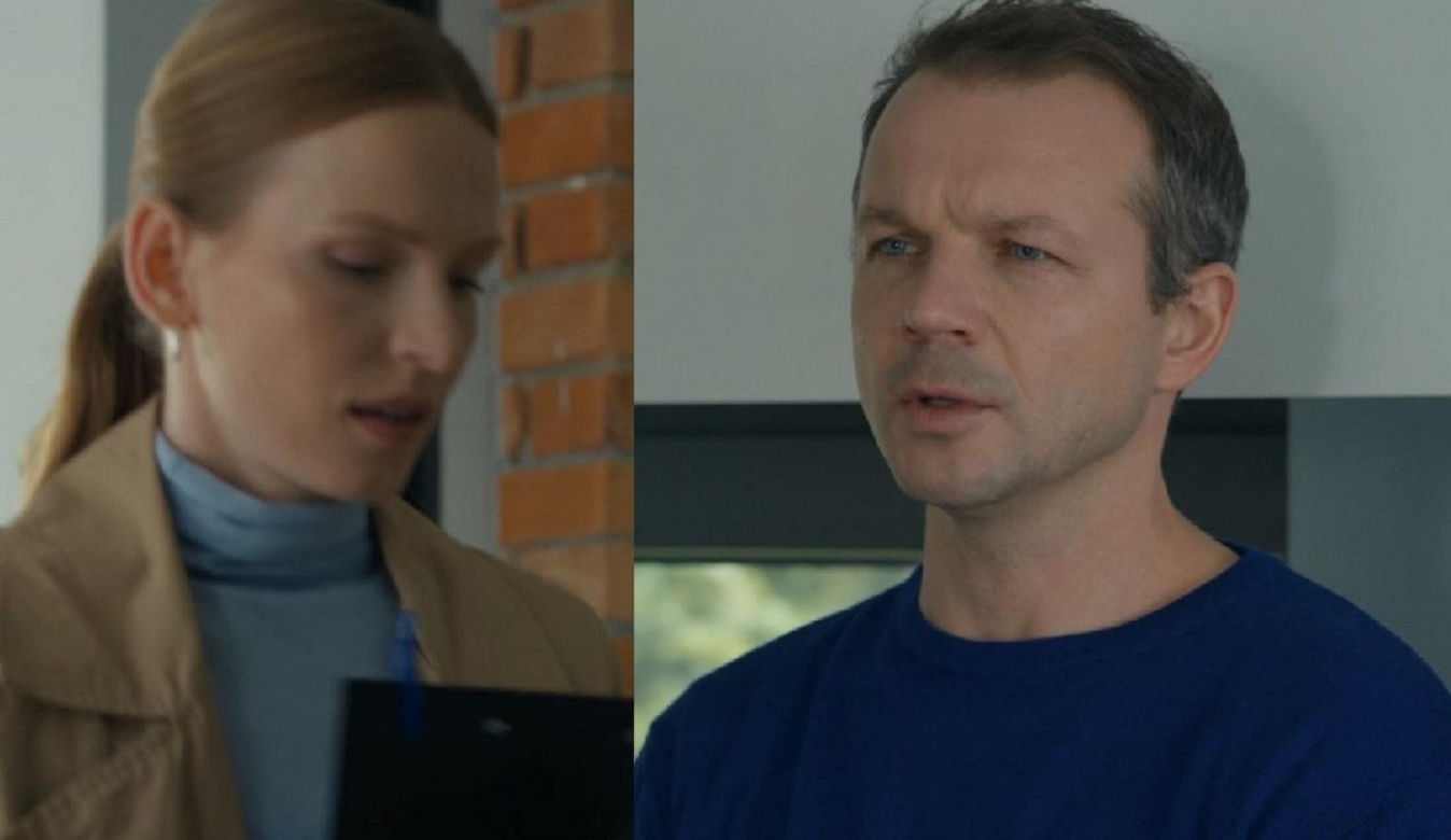 Barwy szczęścia, odcinek 3165. Jagoda (Karolina Rzepa), Bruno (Lesław Żurek)	