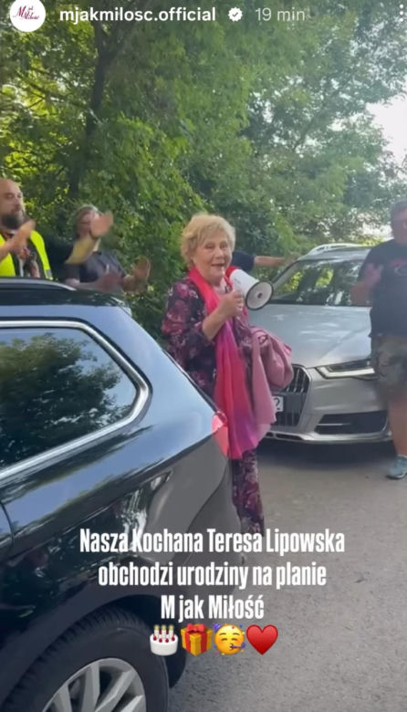 M jak miłość. Teresa Lipowska obchodzi 89. urodziny na planie serialu