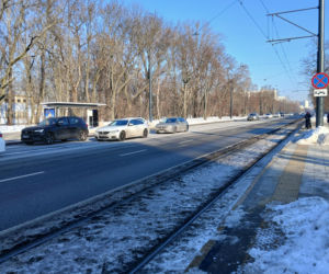 Torowisko w al. Waszyngtona w Warszawie przed remontem