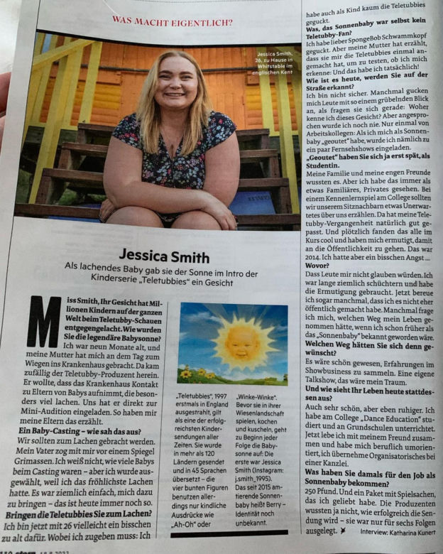 Tak teraz wygląda Słońce z Teletubisiów! Jessica Smith ma już 27 lat