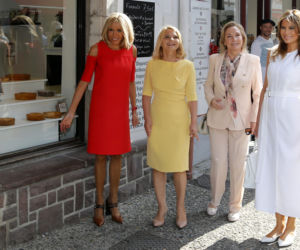 Małgorzata Tusk z Melanią Trump i Brigitte Macron