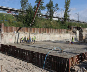 Metro Warszawskie - stacja Stadion w budowie