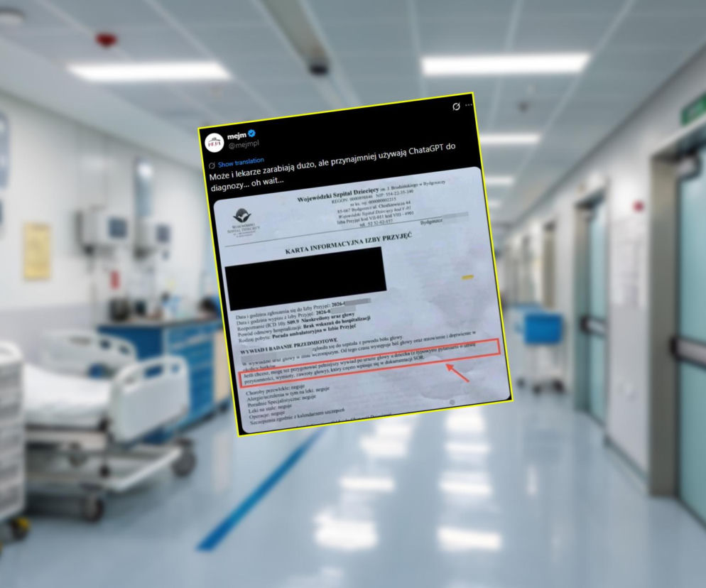 Wypis ze szpitala wsparty sztuczną inteligencją. Placówka w Bydgoszczy tłumaczy nietypowy dokument