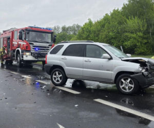 Kolizja na DK 55 pod Grudziądzem. Jedna osoba trafiła do szpitala
