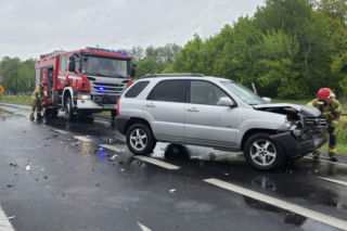 Kolizja na DK 55 pod Grudziądzem. Jedna osoba trafiła do szpitala
