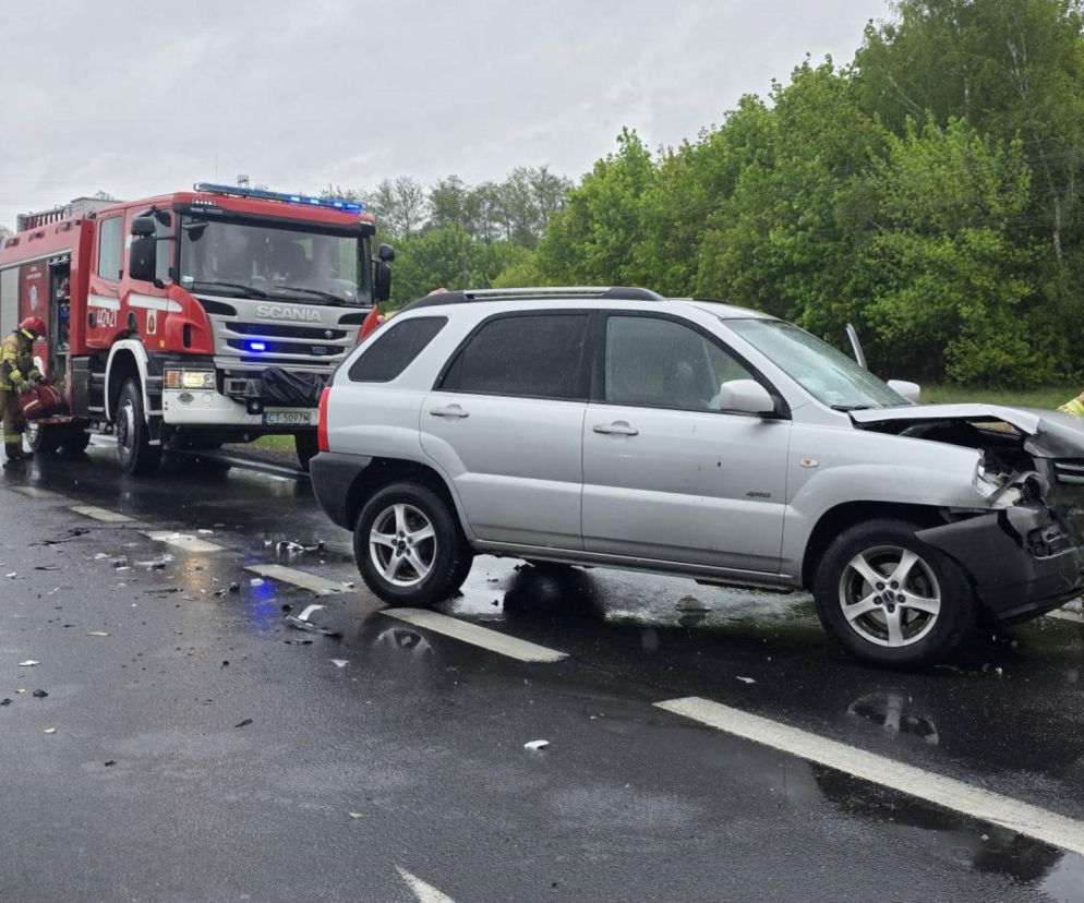 Kolizja na DK 55 pod Grudziądzem. Jedna osoba trafiła do szpitala