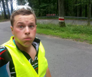 Bartosz Boczar z Rzeszowa odbywa wyprawę dokoła Polski na rowerze dla chorego Mateuszka