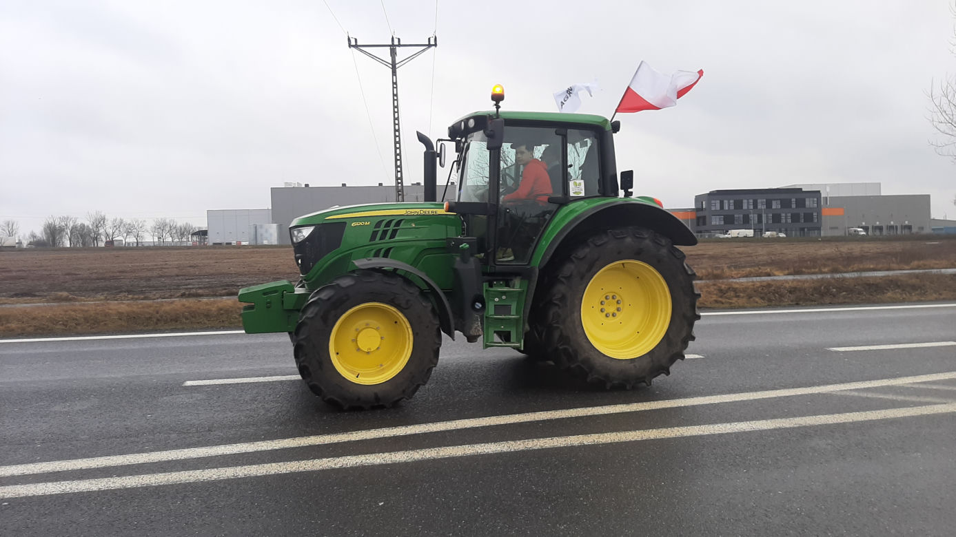 Protest rolników w Środzie Wielkopolskiej