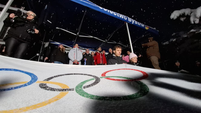 Powitanie Kacpra Tomasiaka w Bystrej 18.02.2026