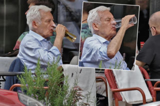 Jerzy Buzek przyłapany w warszawskim lokalu. Znalazł sposób na upał