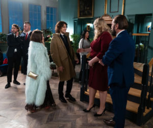 Barwy szczęścia odc. 3385. Ewa (Gabriela Ziembicka), Romeo (Jacek Tyszkiewicz), Aldona (Elżbieta Romanowska), Borys (Jakub Wieczorek)