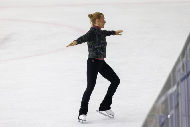 Aneta Zając na łyżwach