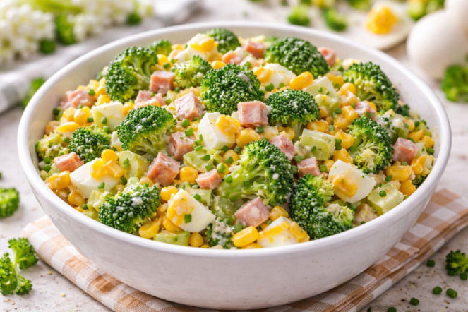 Sałatka brokułowa świąteczna – chrupiąca, kolorowa i tak dobra, że zawsze znika pierwsza