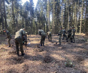 Strażnicy Graniczni sadzili drzewa z okazji 35-lecia swojej formacji