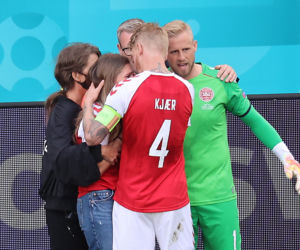 Mecz Dania - Finlandia przerwany! Piłkarz Christian Eriksen stracił przytomność