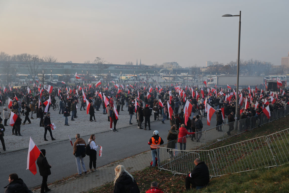 Marsz Niepodległości pod Stadionem Narodowym
