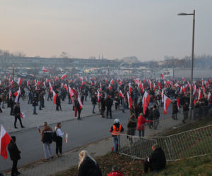 Marsz Niepodległości pod Stadionem Narodowym