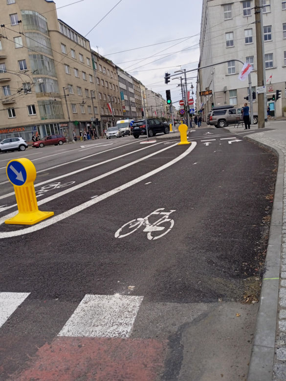 Ścieżka rowerowa przy Parku Centralnym w Gdyni