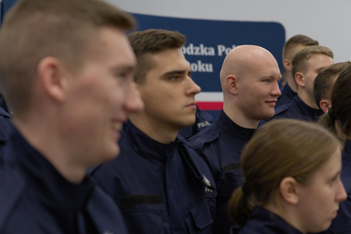 Nowi policjanci w KMP w Białymstoku. Uroczyste ślubowanie