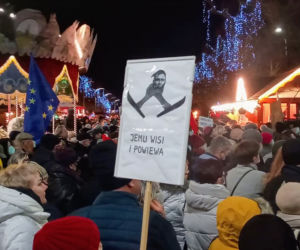 Protest Wolne media w Szczecinie
