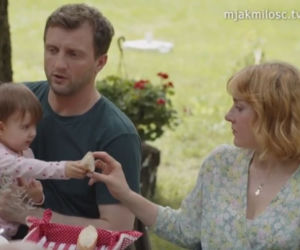 M jak miłość. Ula (Iga Krefft), Bartek (Arkadiusz Smoleński), Kalinka (Oliwia Kępka)