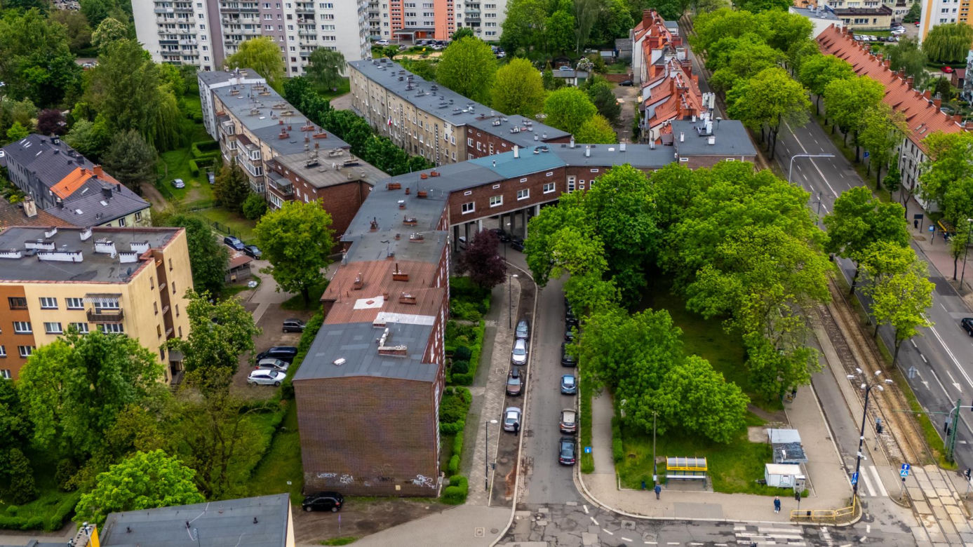 Plac Słowiański w Zabrzu - przedwojenna zabudowa