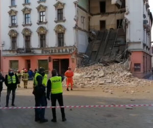 Rybnik. Zawaliła się ściana kamienicy Świerklaniec
