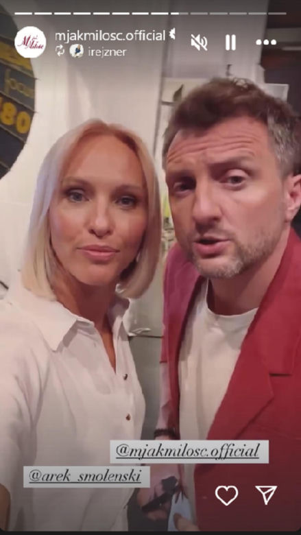 M jak miłość sesja. Iwona Rejzner (Dorota), Arkadiusz Smoleński (Bartek)