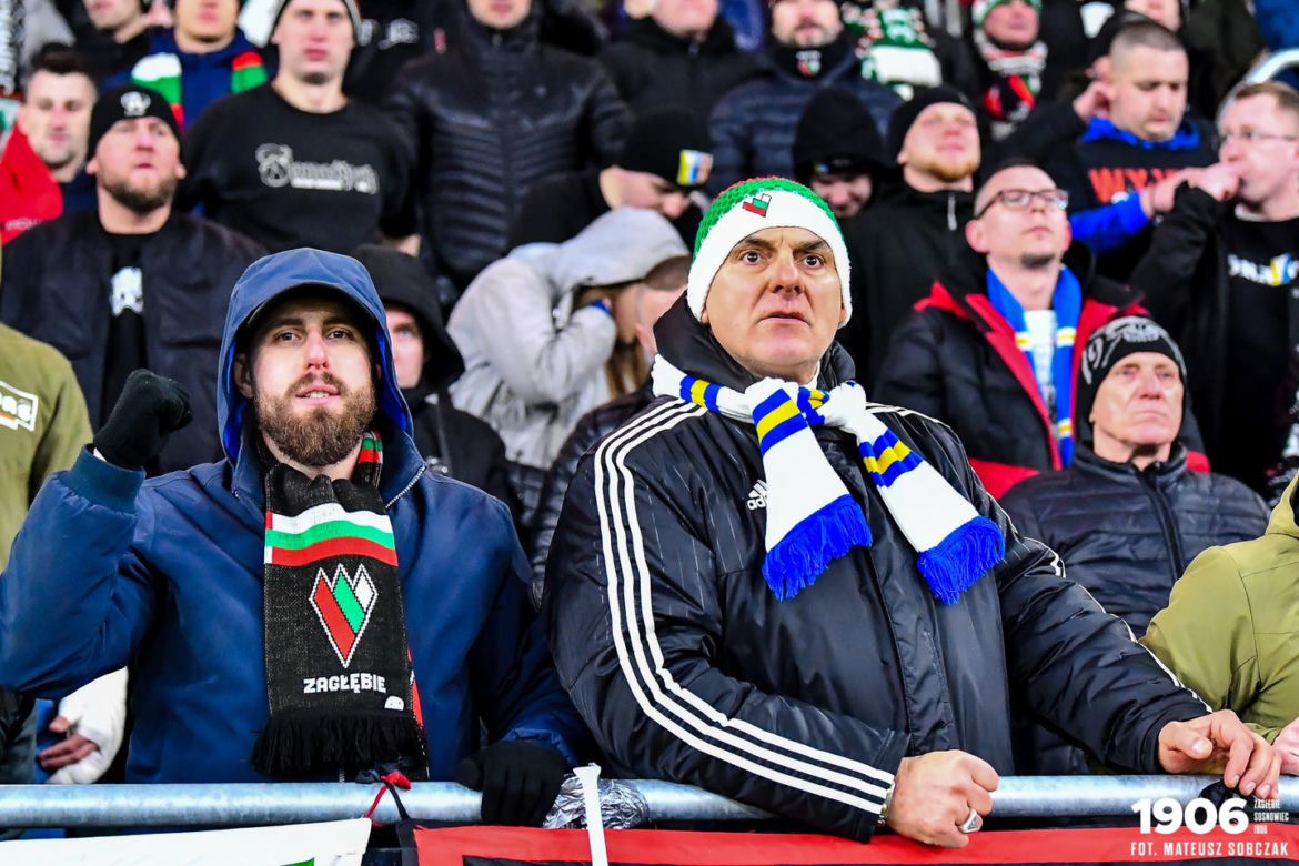 Kibice na meczu Zagłębie Sosnowiec - GKS Katowice