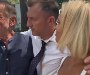 M jak miłość nowy sezon na planie. Dorota (Iwona Rejzner), Bartek (Arkadiusz Smoleński), Robert Żak (Krzysztof Tyniec)