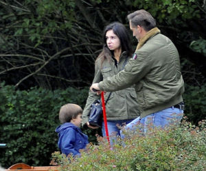 Marta Kaczyńska z mężem i synem w ZOO