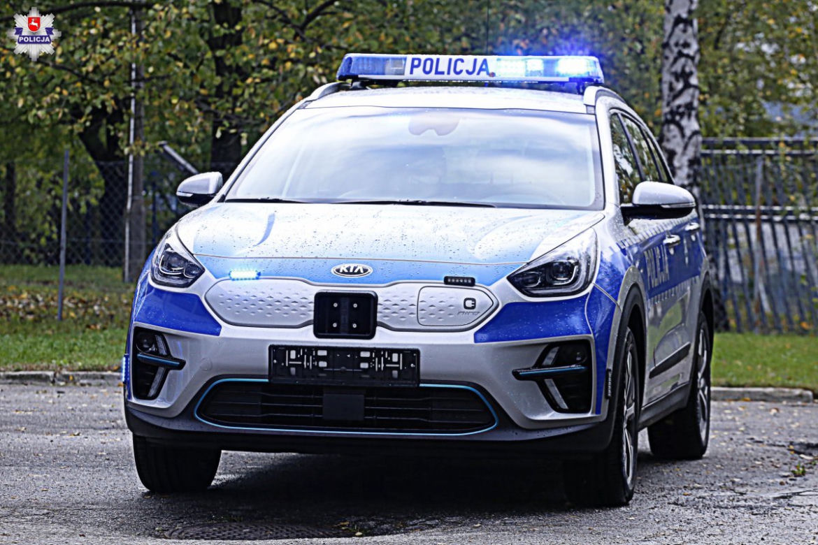 Policyjne Kia e-Niro to pierwsze elektryczne radiowozy w Lublinie