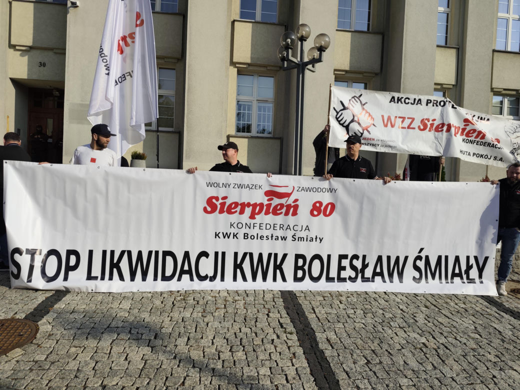 Górnicy protestują przeciw zwolnieniom