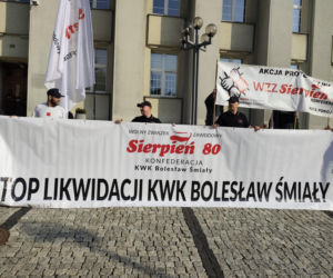Górnicy protestują przeciw zwolnieniom
