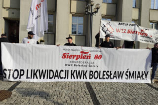 Górnicy protestują przeciw zwolnieniom