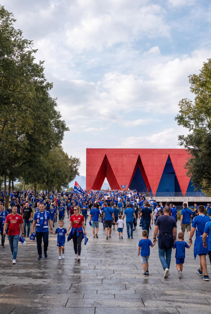 Konkursowa propozycja stadionu Dinama Zagrzeb autorstwa pracowni P2PA i LAN
