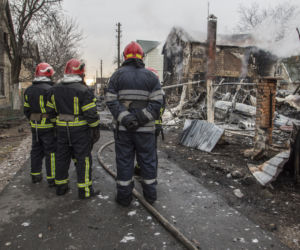 Wojna na Ukrainie - zestrzelony samolot