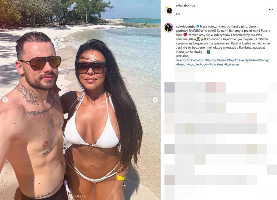 Sylwia Bomba i Grzegorz Collins pływają ze świnkami na wakacjach